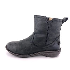 UGG Neevah Black Leather Ankle Winter Boots 7